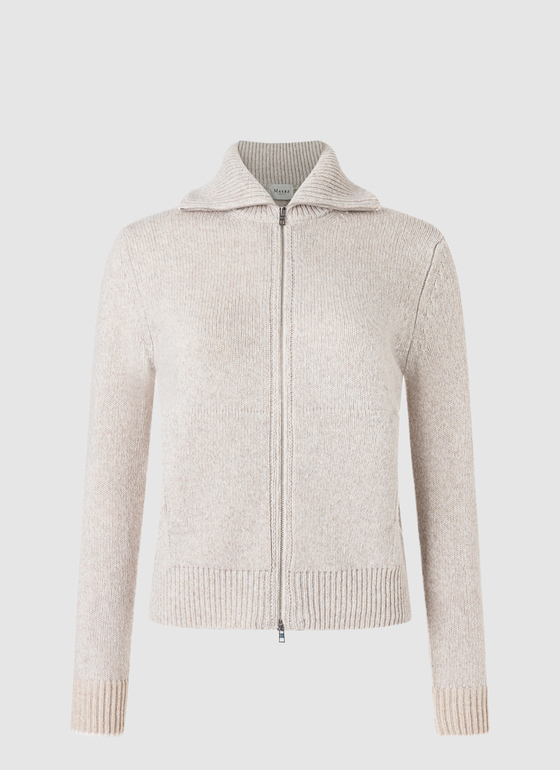 Strickjacke Zip 1/1 Arm Gravel Path Frontansicht