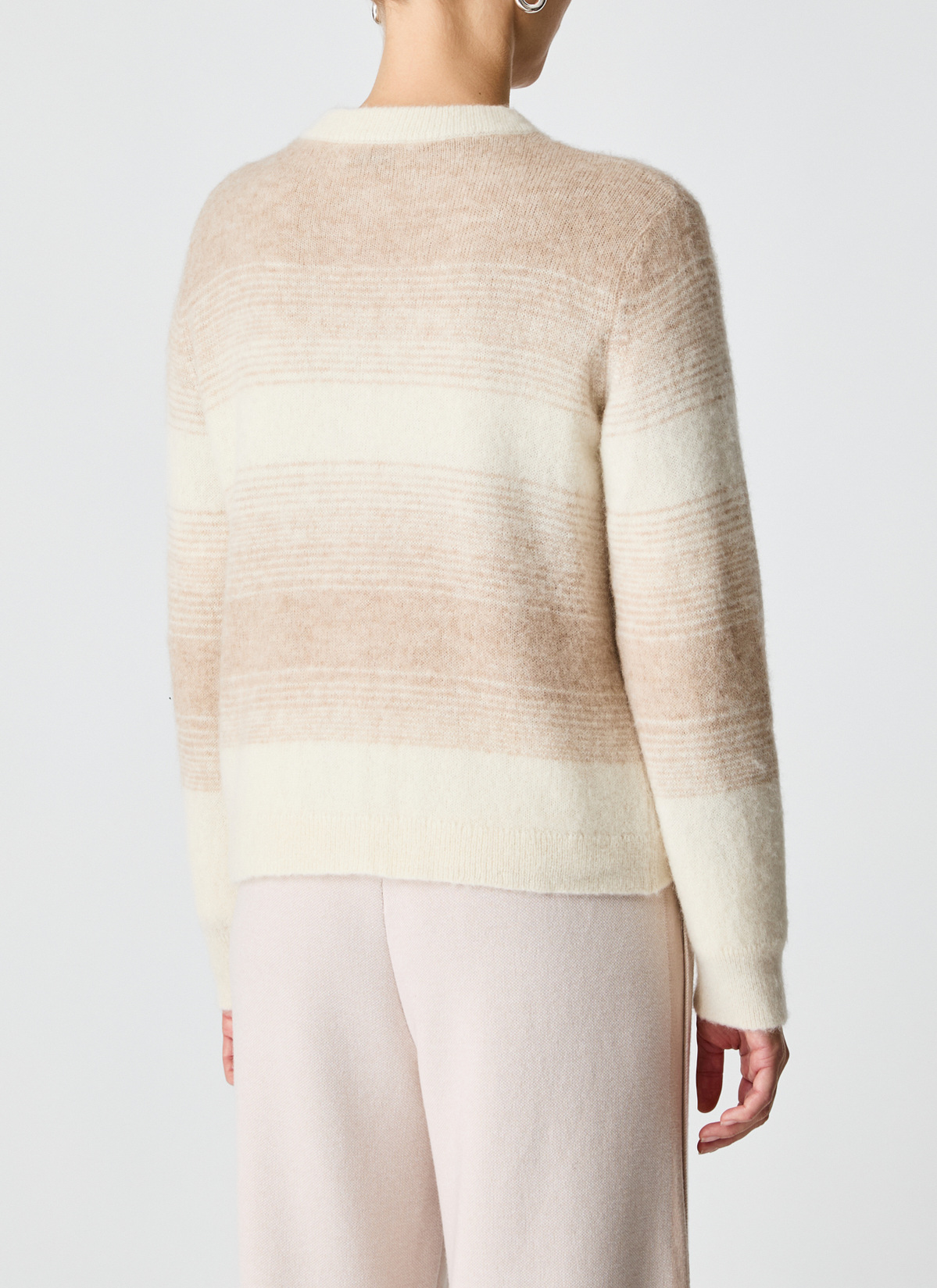 Strickjacke 1/1 Arm, Sand Rückansicht