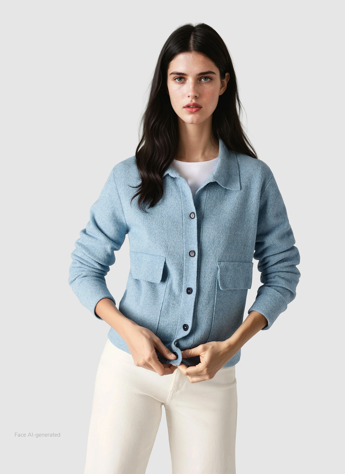 Strickjacke 1/1 Arm, Endless Sky Detailansicht 2