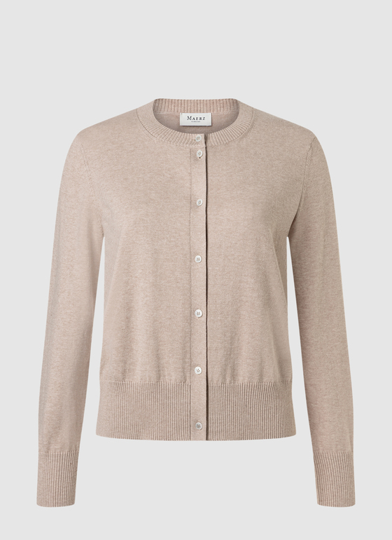 Strickjacke Schalkragen 1/1 Arm French Oak Frontansicht