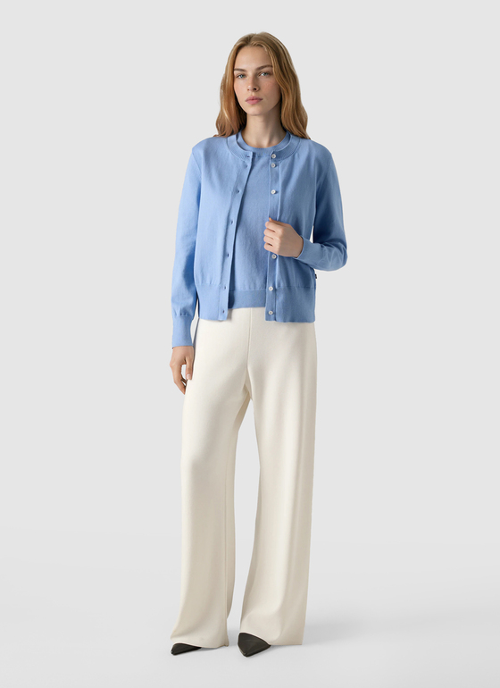 Strickjacke Schalkragen 1/1 Arm Endless Sky Frontansicht