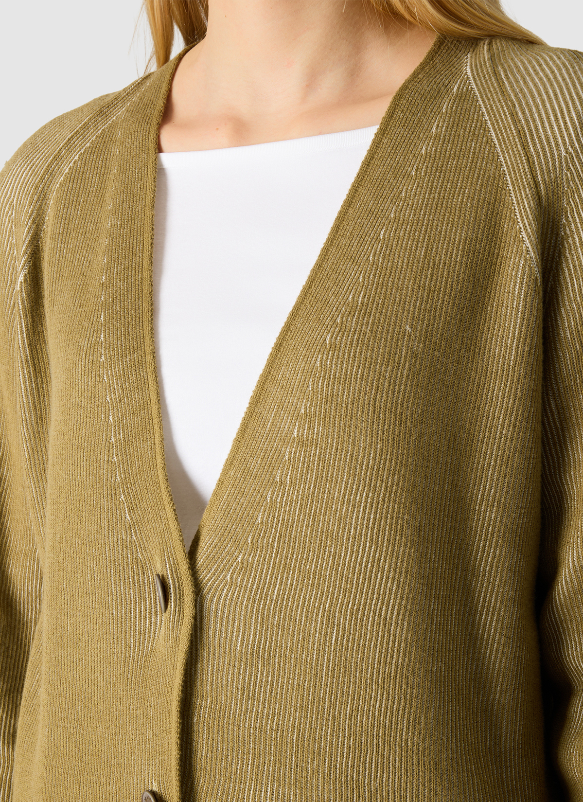 Strick Cardigan 1/1 Arm, Dried Herb Detailansicht 1