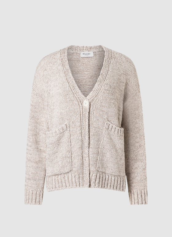 Strickjacke lang French Oak Frontansicht