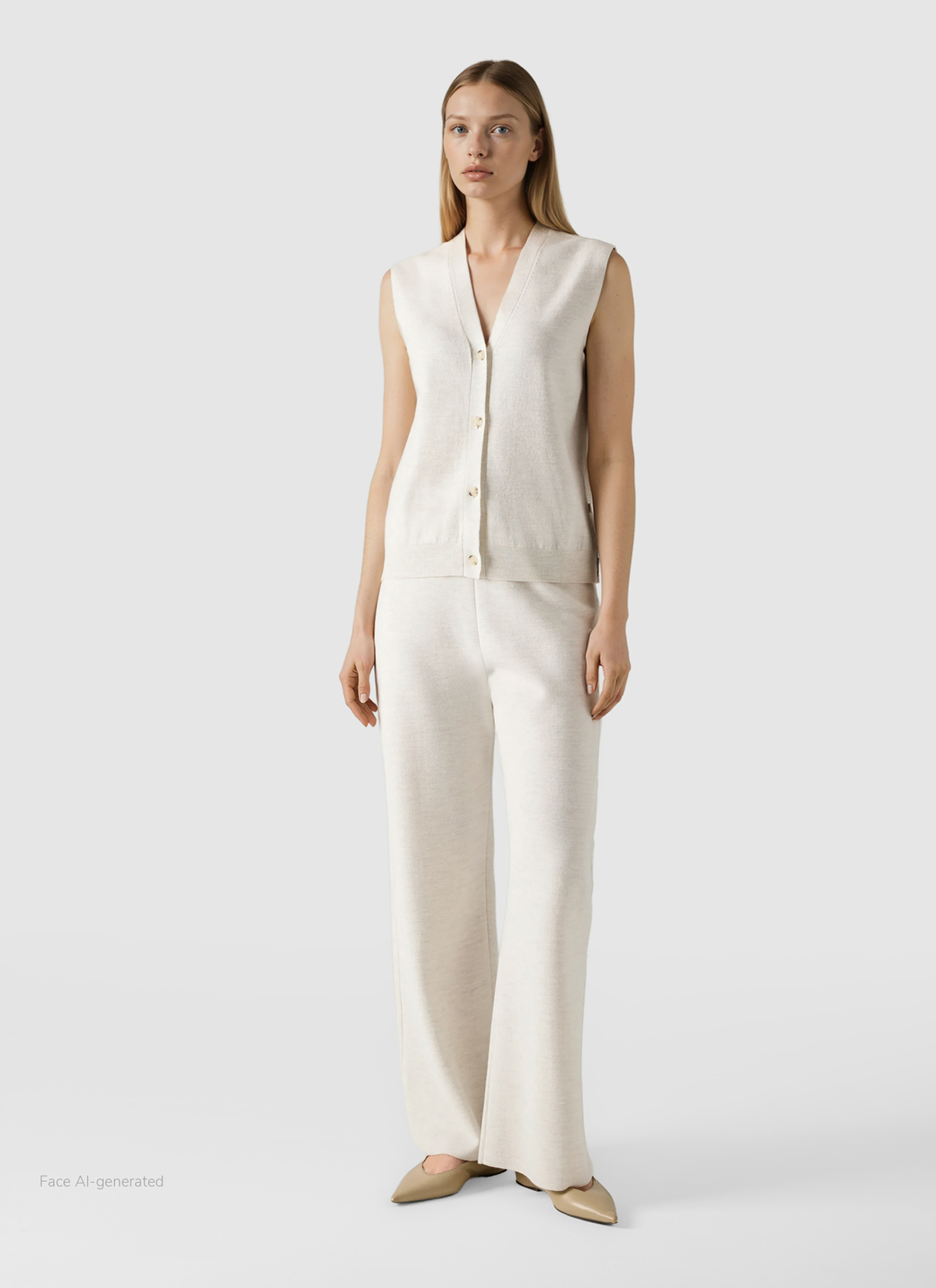 Weste, Off White Detailansicht 2