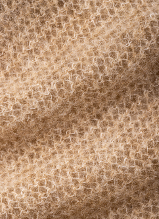 Strick Cardigan 1/1 Arm Sesame Frontansicht