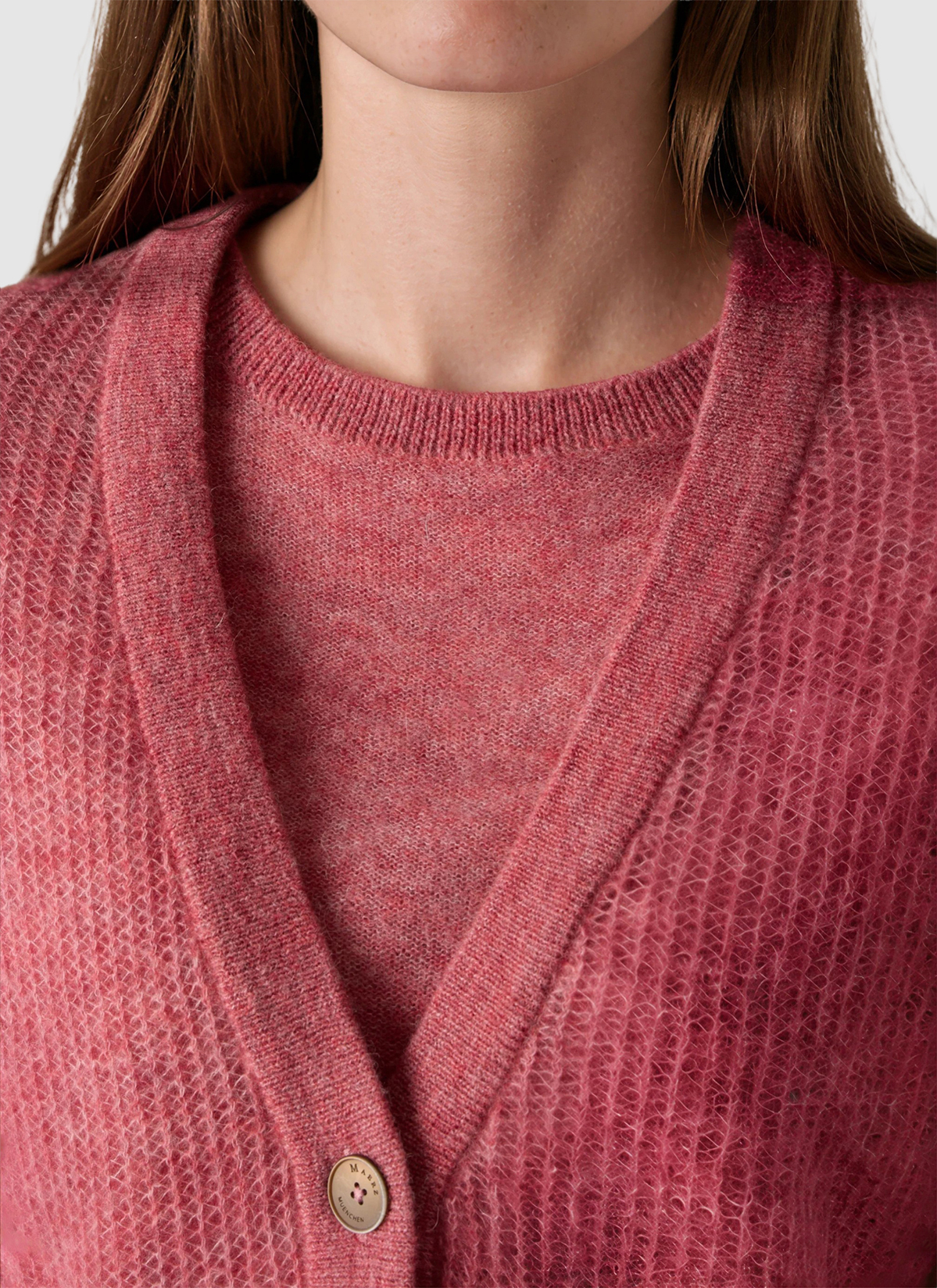 Strick Cardigan 1/1 Arm, Desert Rose Detailansicht 1