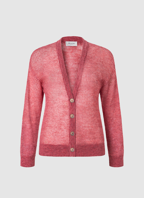 Strick Cardigan 1/1 Arm Desert Rose Frontansicht