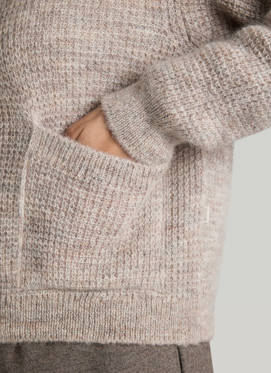 Strickjacke 1/1 Arm Autumn Stone Frontansicht