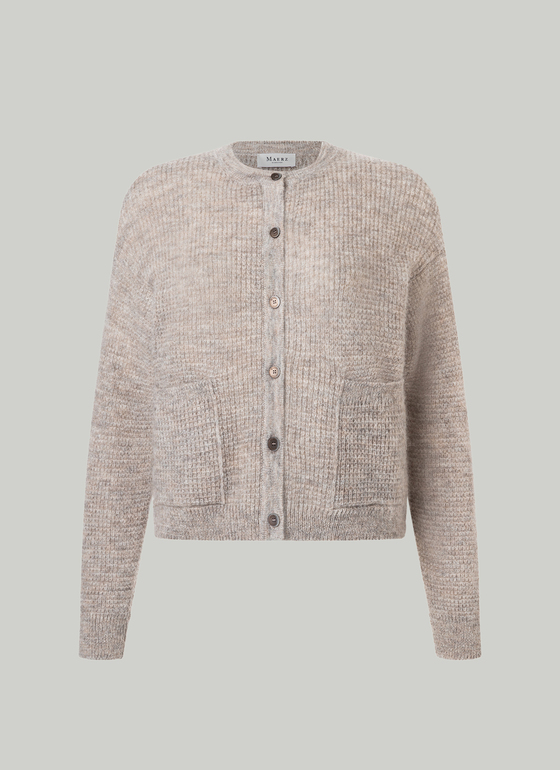 Strickjacke 1/1 Arm Autumn Stone Frontansicht