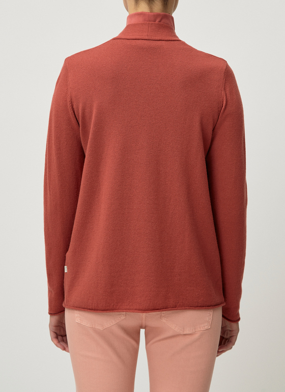 Strickjacke 1/1 Arm, 3/4 Arm Carmine Red Frontansicht