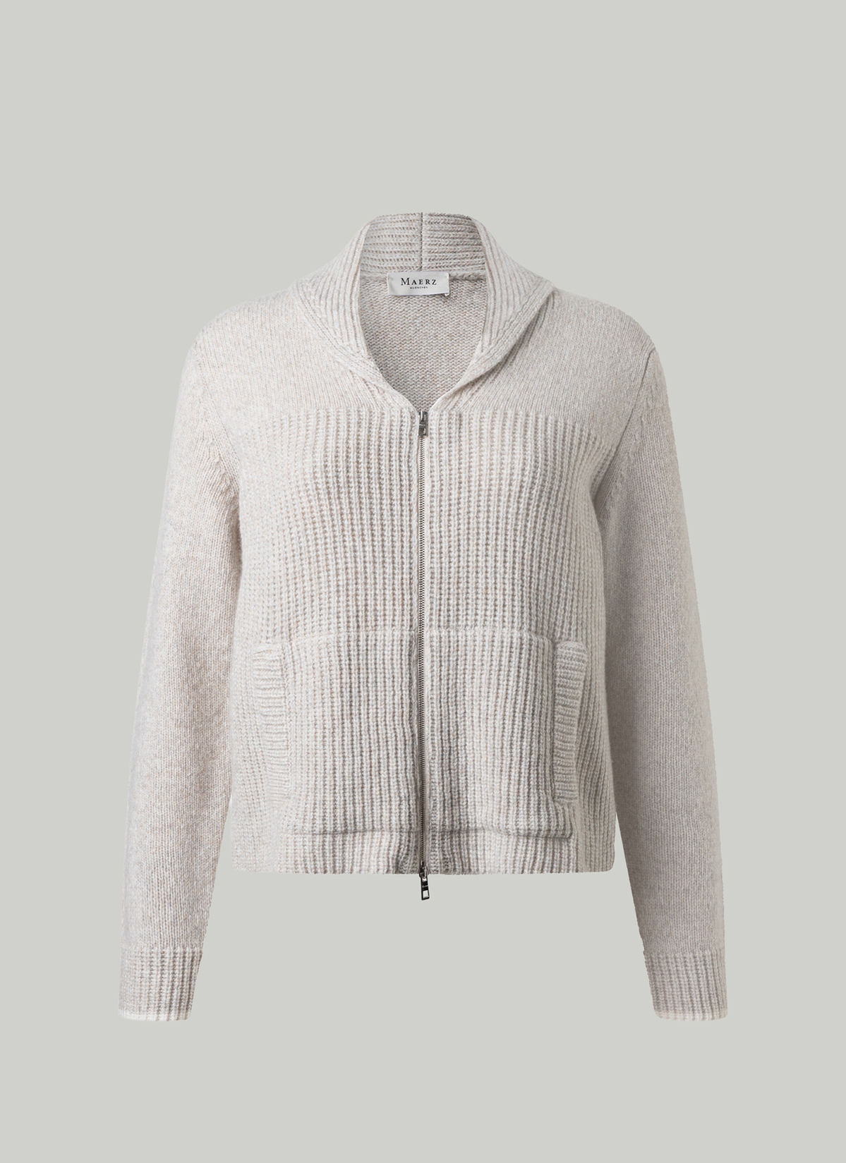 Strickjacke Zip 1/1 Arm, Autumn Stone 