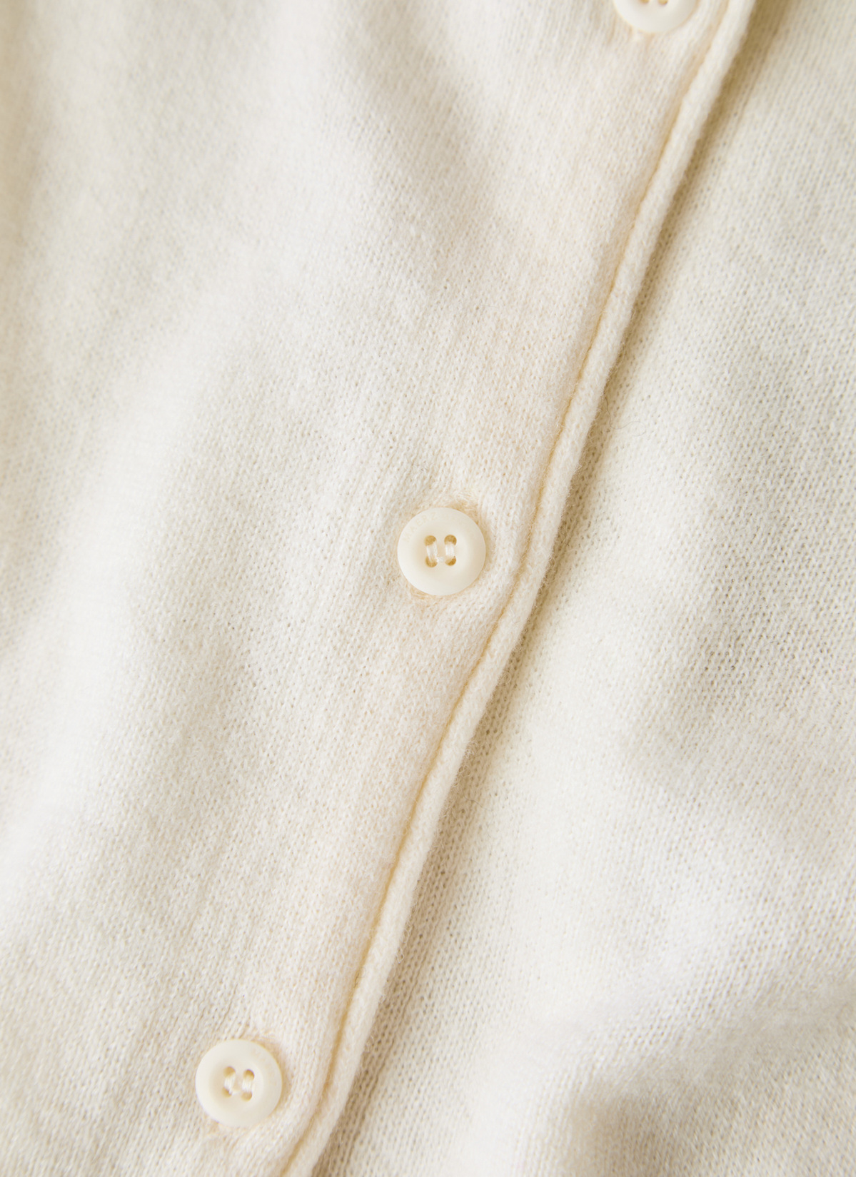 Strickjacke Knopf 1/1 Arm, New White 