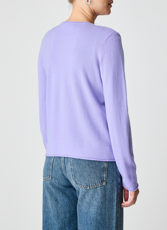 Strickjacke Knopf 1/1 Arm Frosted Lavender Frontansicht