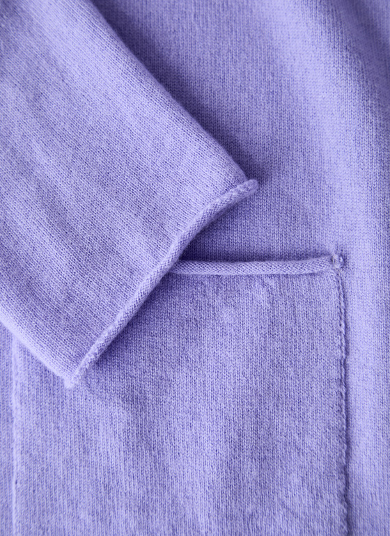 Strickjacke Knopf 1/1 Arm Frosted Lavender Frontansicht