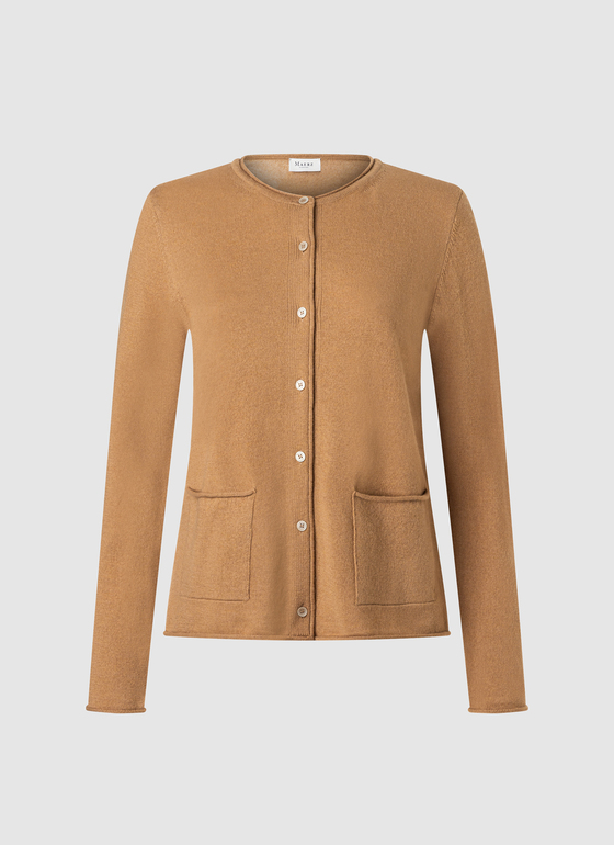 Strickjacke 1/1 Arm Pumpkin Spice Frontansicht