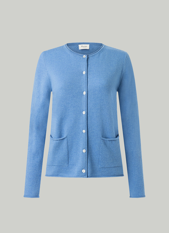 Strickjacke 1/1 Arm Dutch Blue Frontansicht