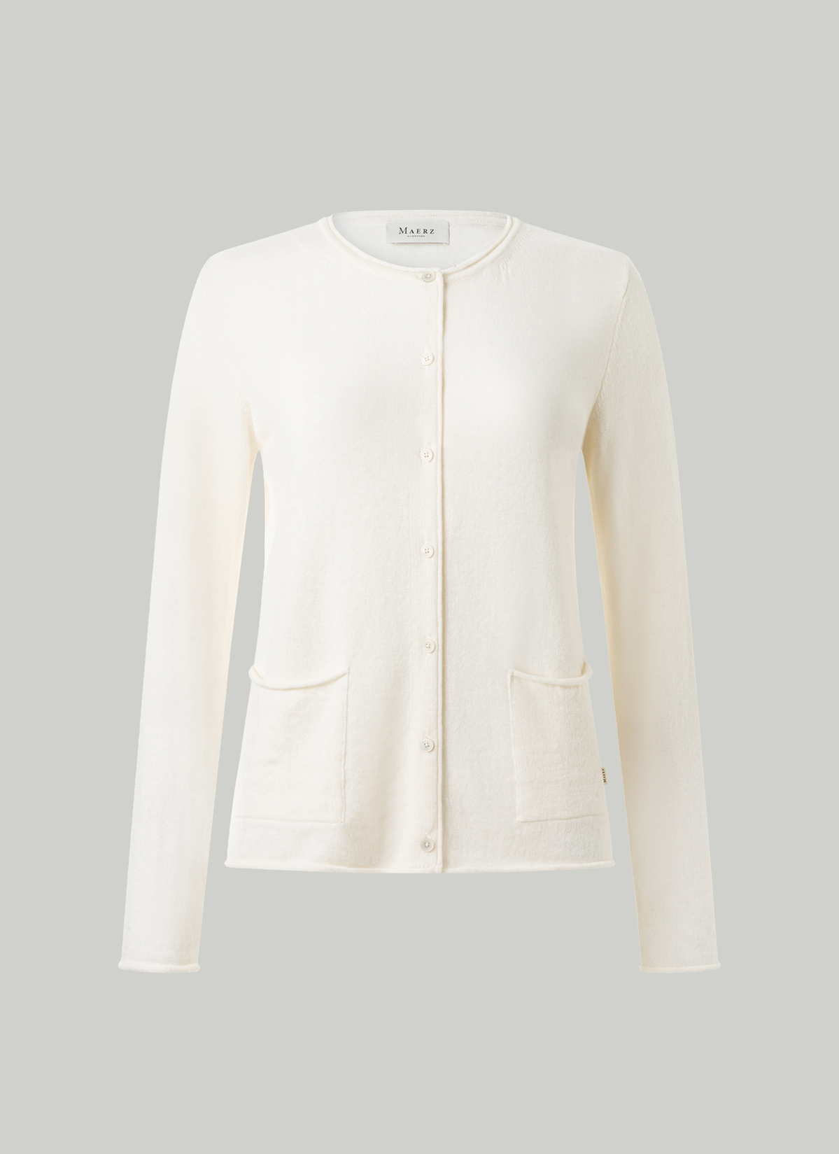 Strickjacke 1/1 Arm, New White