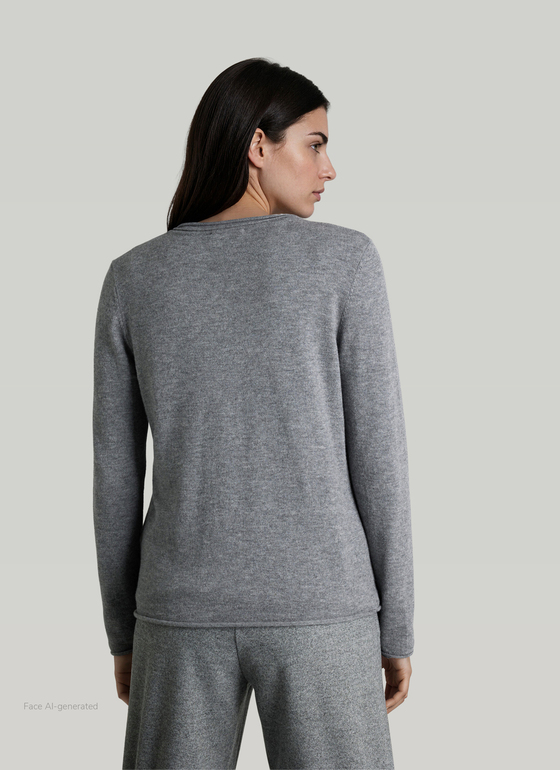 Strickjacke 1/1 Arm Autumn Mist Frontansicht