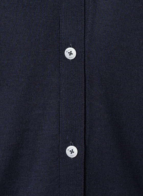 Strickjacke 1/1 Arm Navy Frontansicht