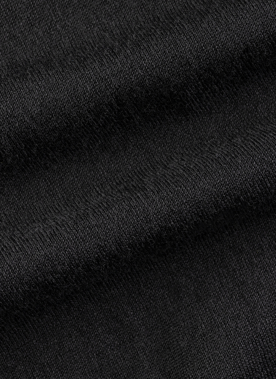 Strickjacke Knopf 1/1 Arm Black Frontansicht