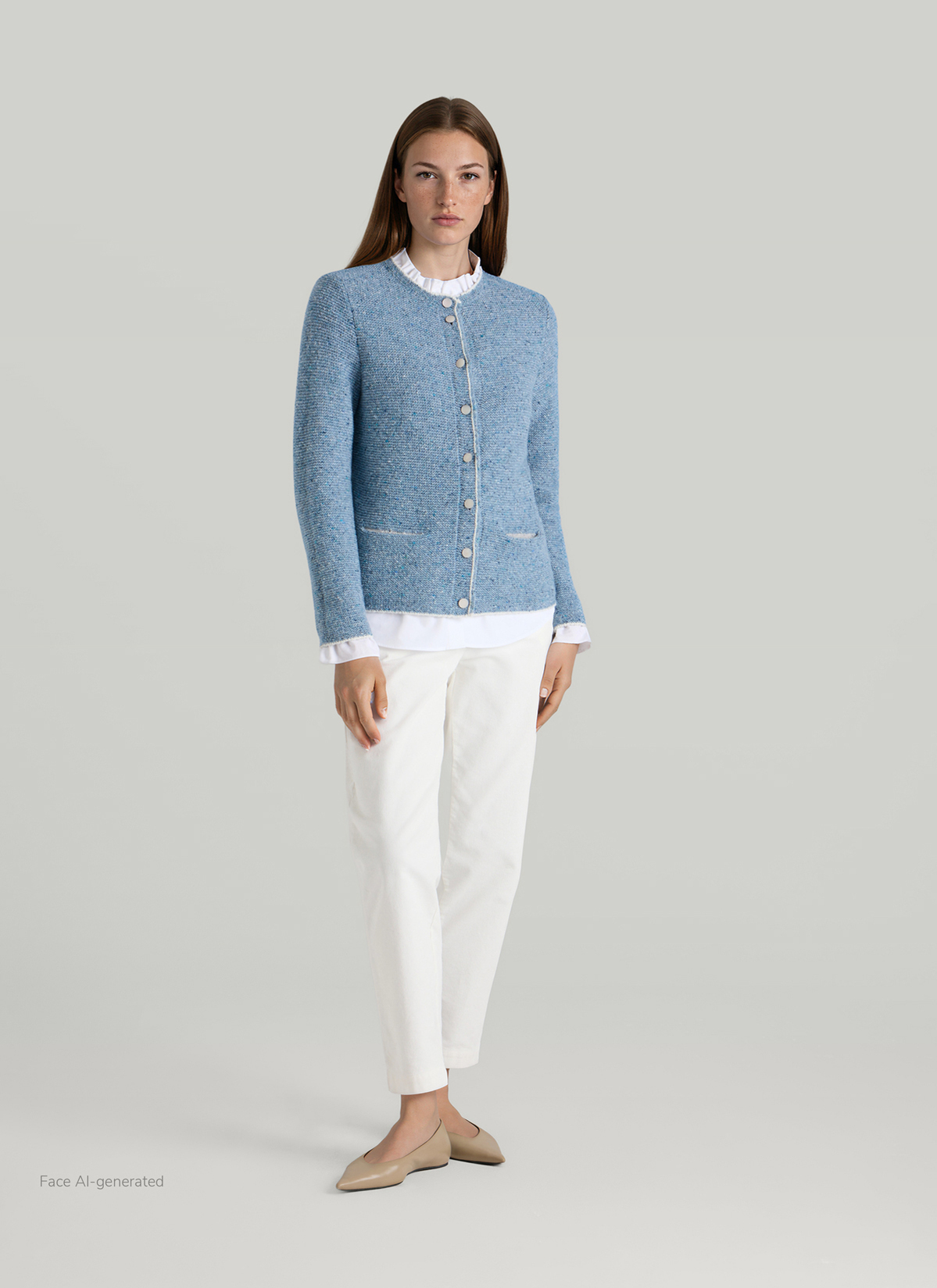 Strickjacke 1/1 Arm, Dutch Blue Detailansicht 2