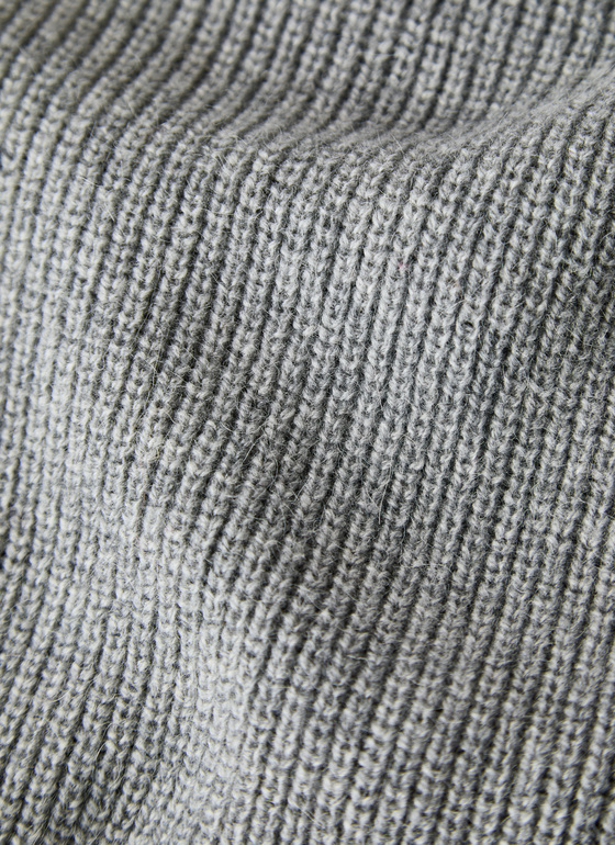 Strickjacke 1/1 Arm Granite Grey Frontansicht