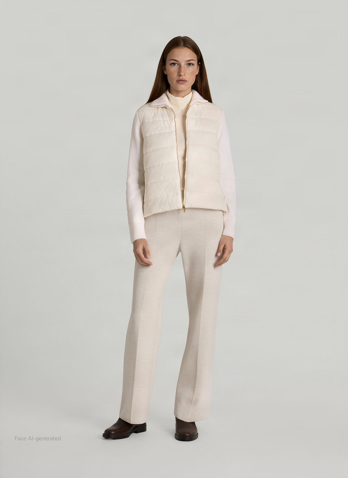 Strickjacke 1/1 Arm, New White Detailansicht 2