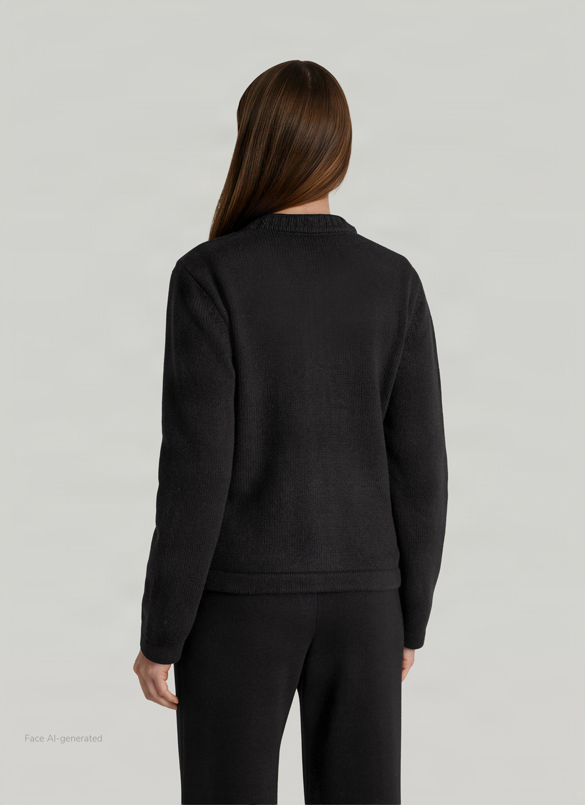 Strickjacke 1/1 Arm, Black Rückansicht