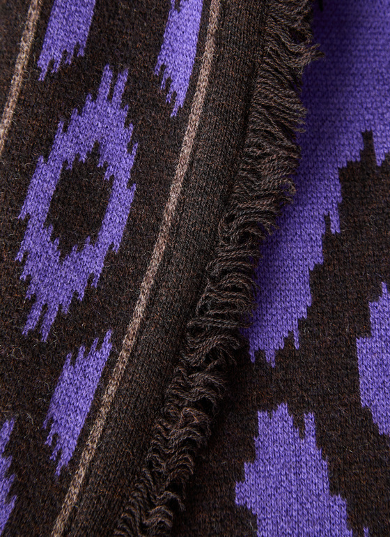 Strick Mantel Dark Espresso Frontansicht