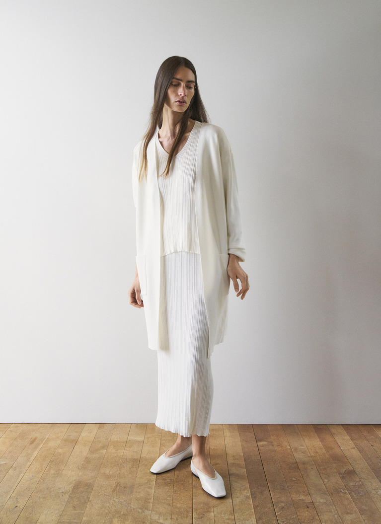 Strick MantelOff White Frontansicht