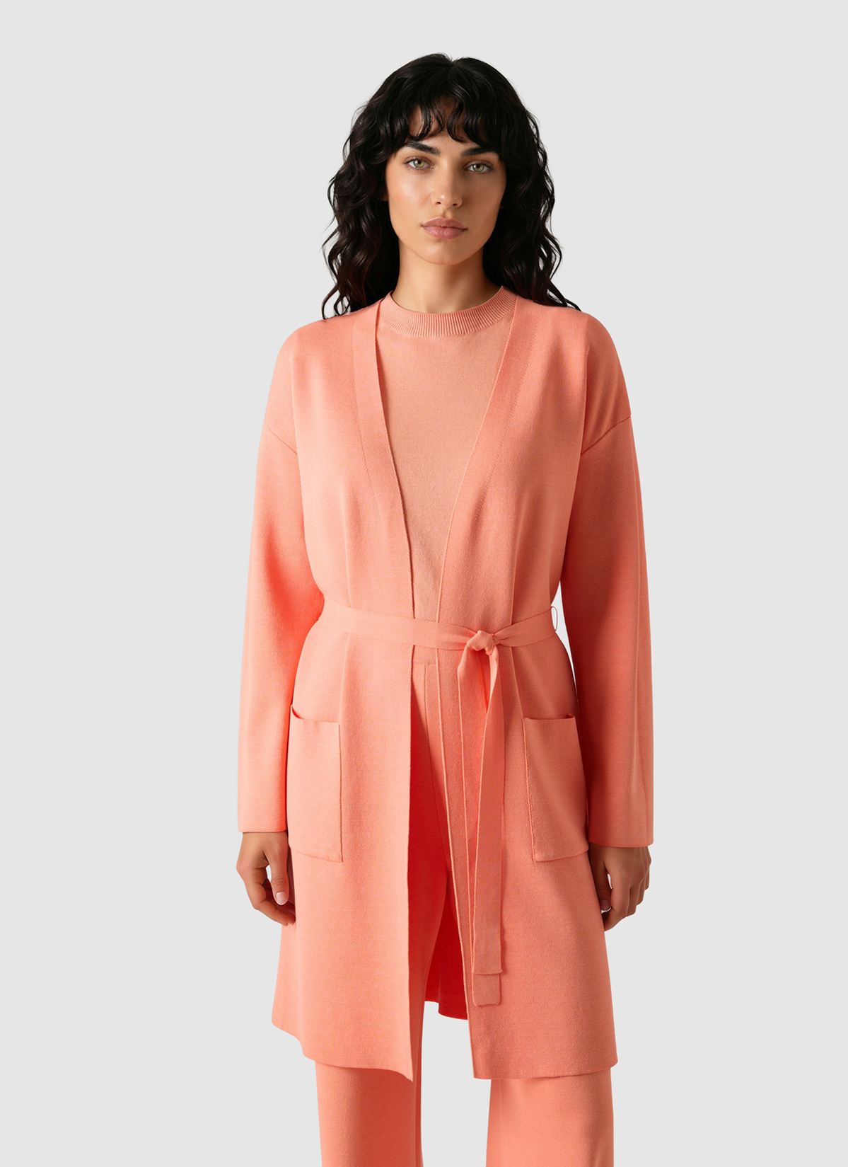 Strick Mantel, Coral Reef Detailansicht 2