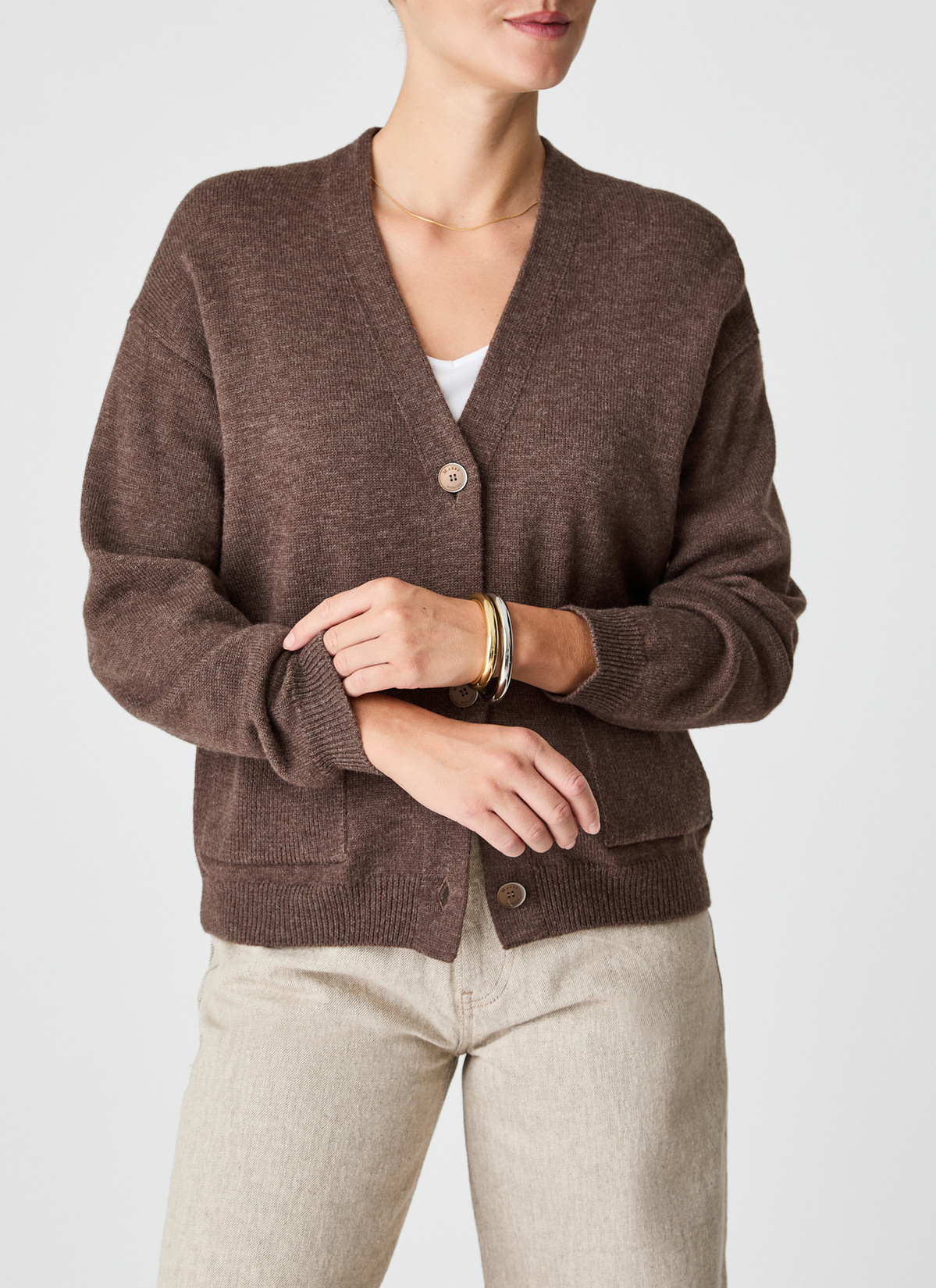 Strickjacke, Hardwood Detailansicht 1