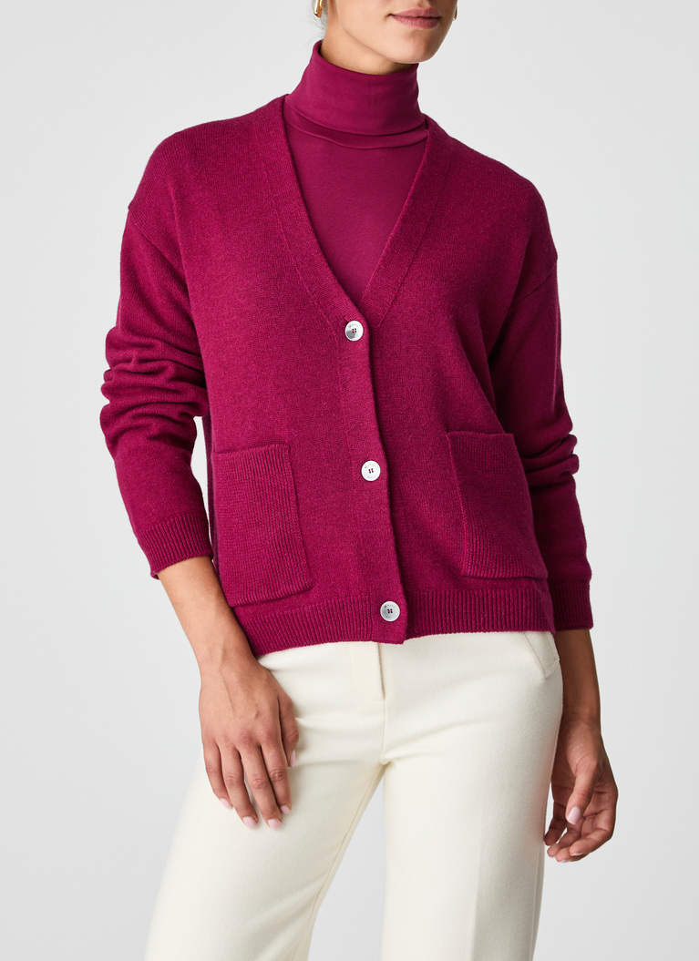 StrickjackeBordeaux Frontansicht