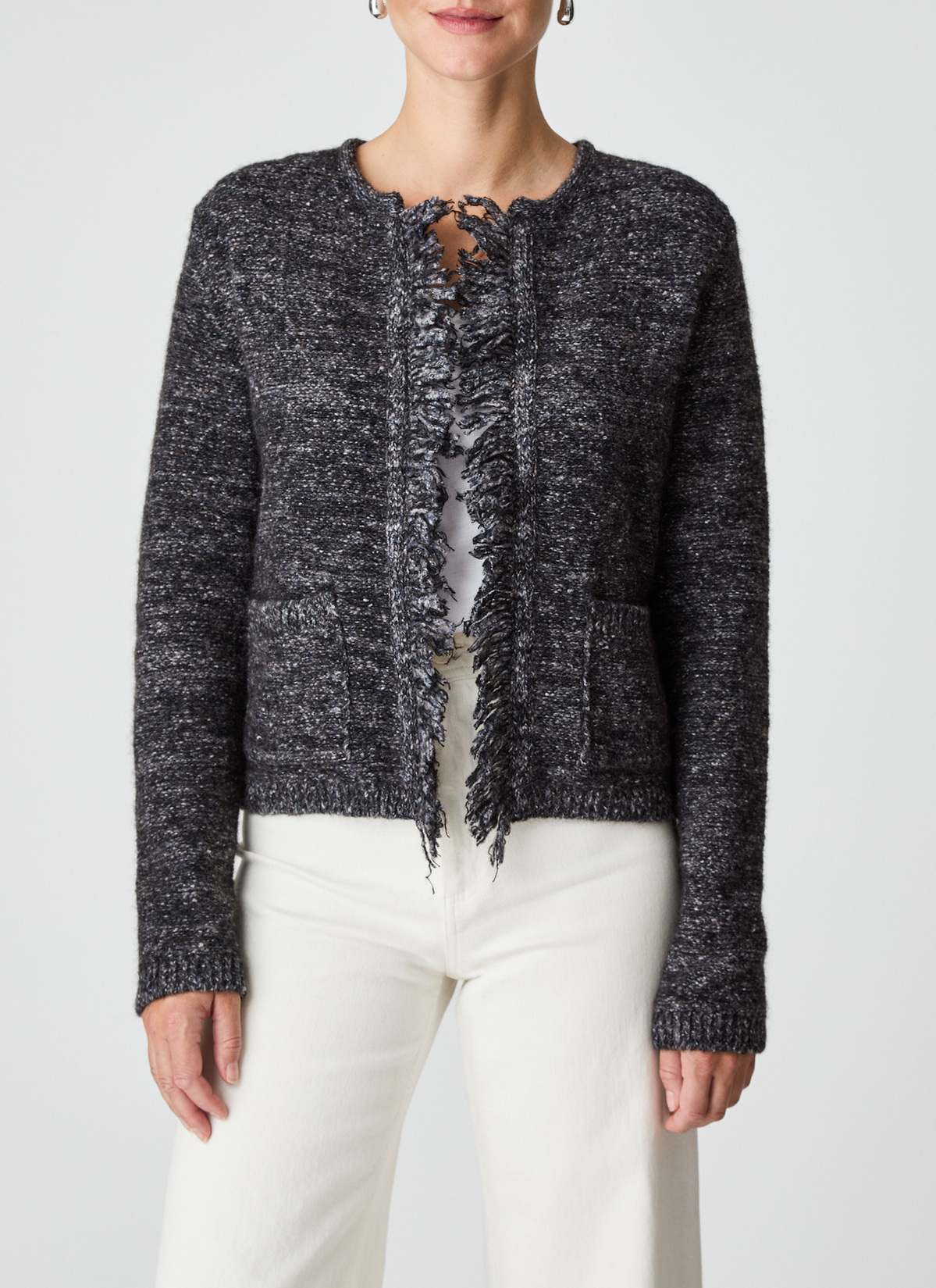 Strickjacke 1/1 Arm, Black Detailansicht 1