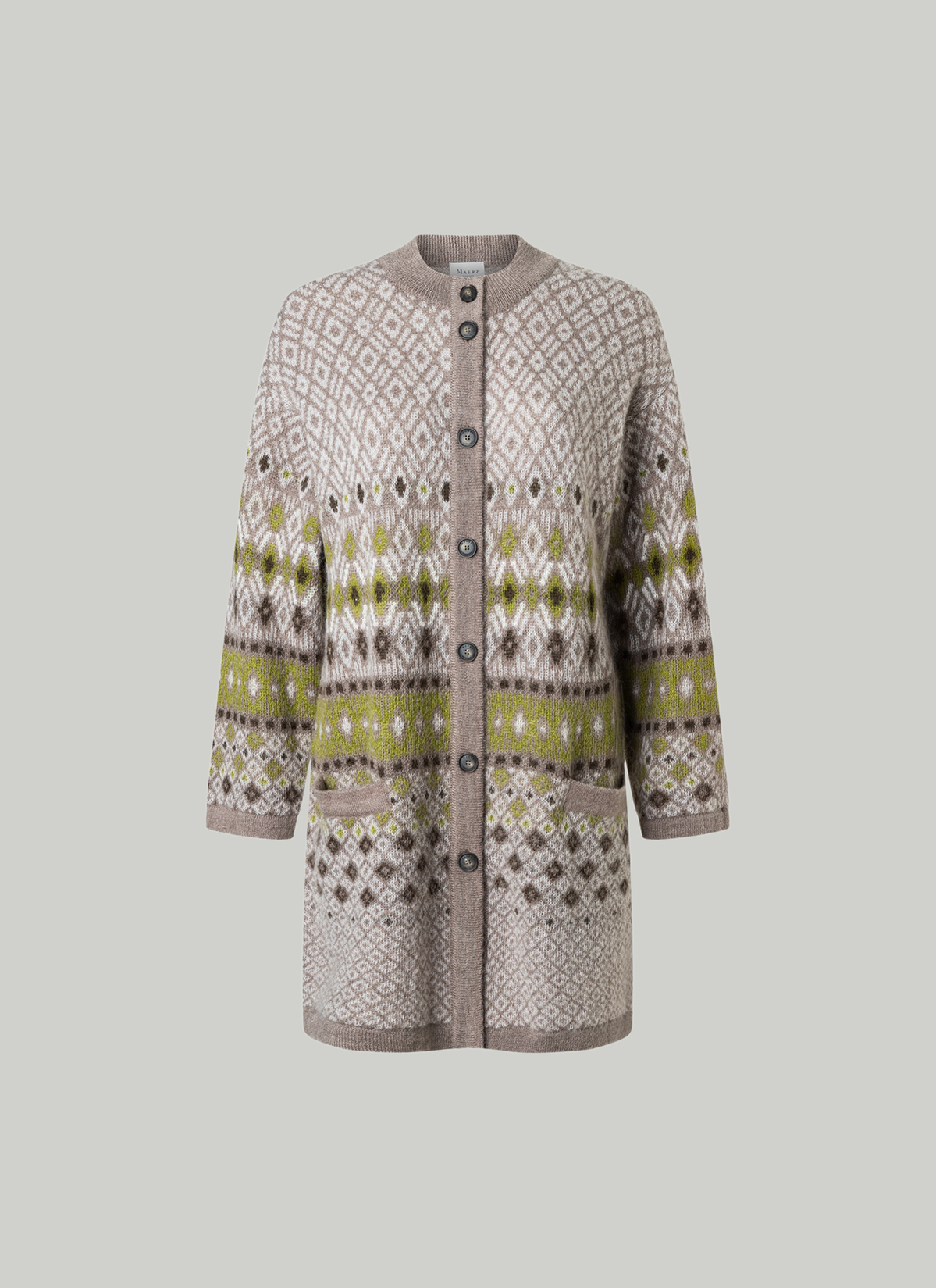 Strickjacke 1/1 Arm, Taupe Grey