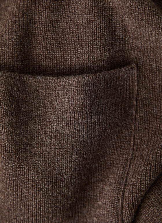 Strick Cardigan 1/2 Arm Hardwood Frontansicht