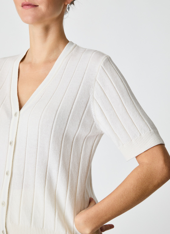 Strickjacke Knopf 1/1 Arm Vanilla Ice Frontansicht