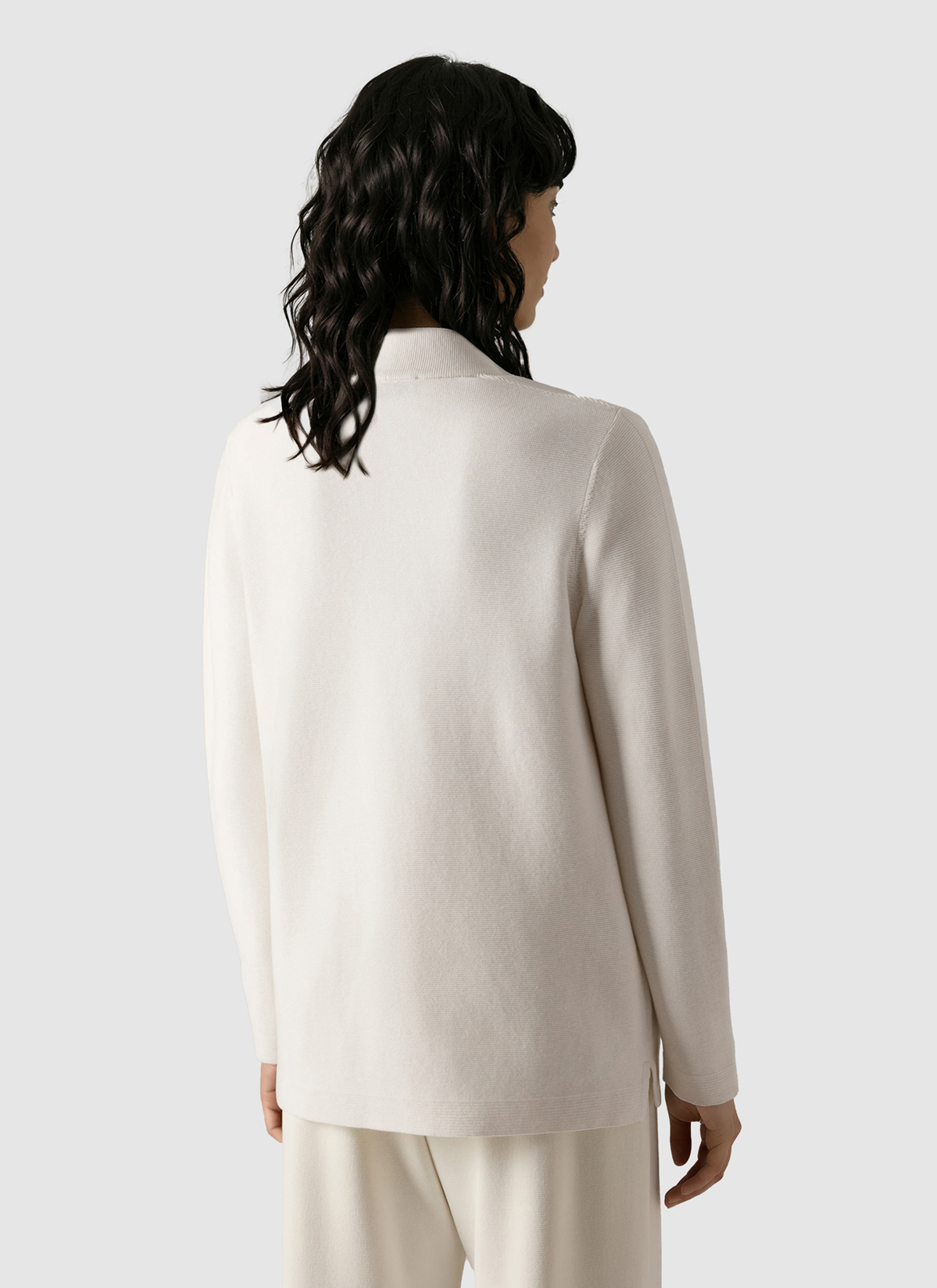 Strickjacke 1/1 Arm, New White Rückansicht