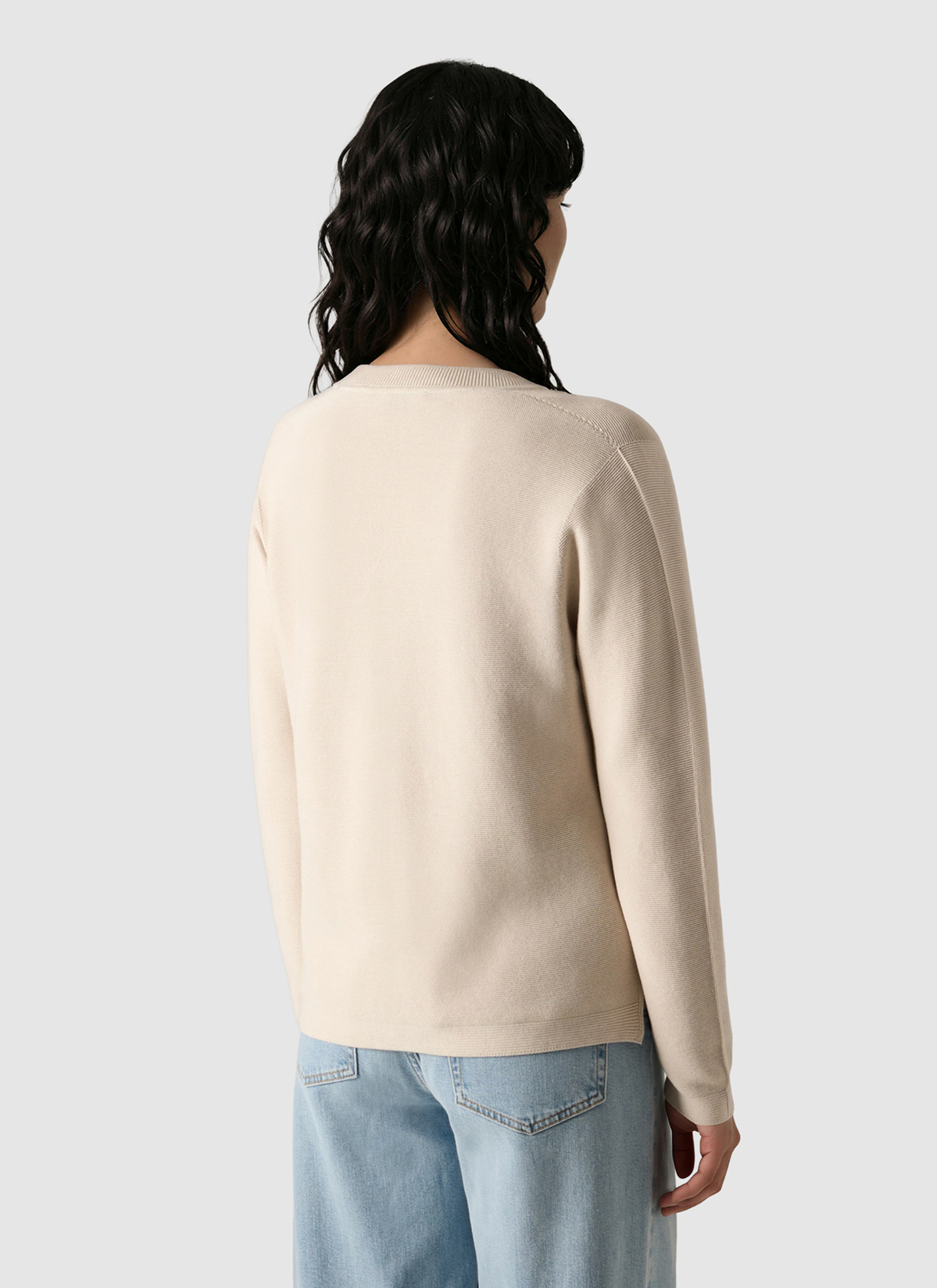 Strick Cardigan 1/1 Arm, French Oak Rückansicht