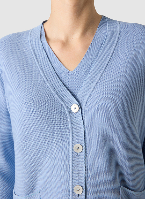 Strick Cardigan 1/1 Arm Endless Sky Frontansicht