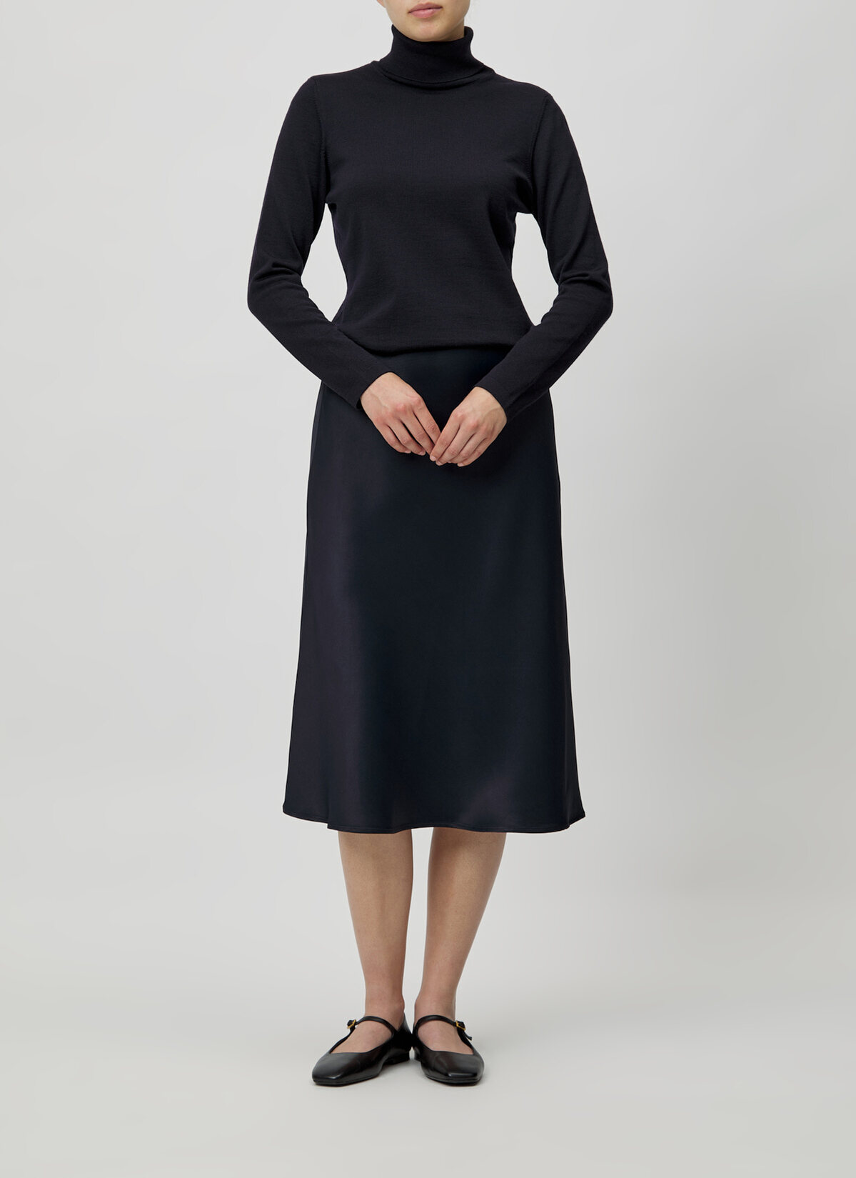 Pullover Rollkragen 1/1 Arm, Navy Detailansicht 2