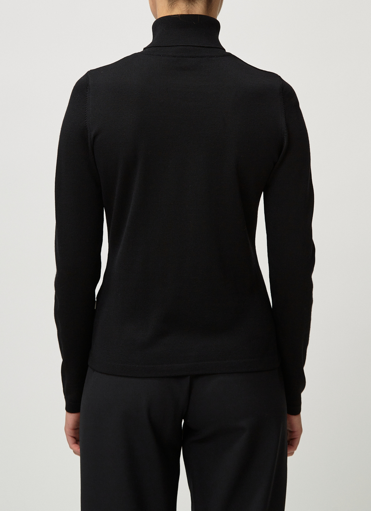 Pullover Rollkragen 1/1 Arm, Black Rückansicht