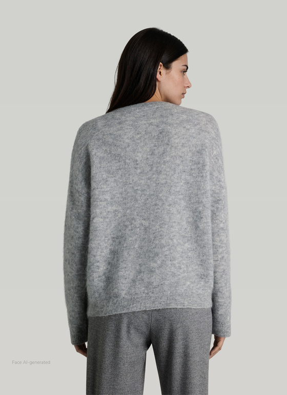 Pullover Rundhals 1/1 Arm Autumn Mist Frontansicht