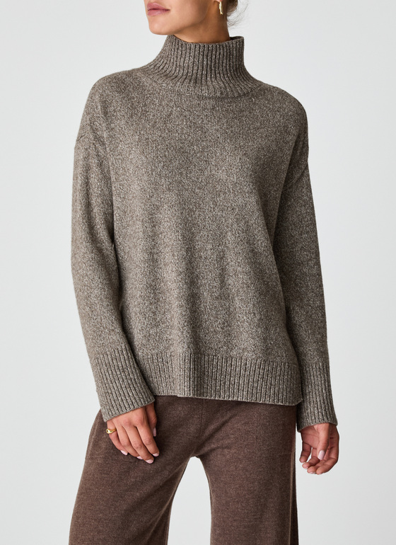 Pullover Stehkragen 1/1 Arm Twig Frontansicht