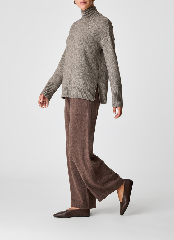 Pullover Stehkragen 1/1 Arm Twig Frontansicht