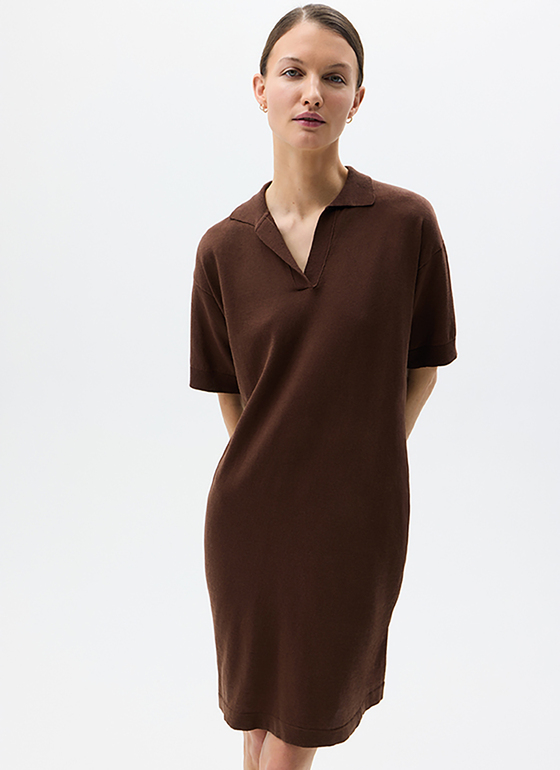 Kleid Charming Brown Frontansicht