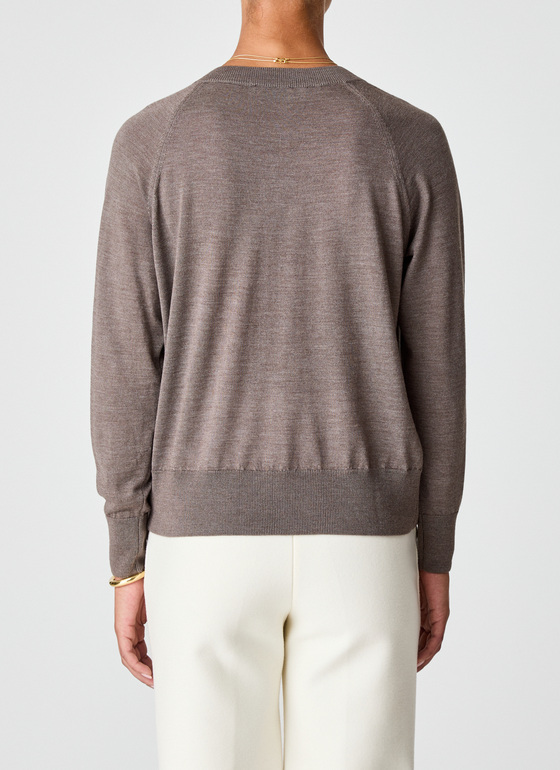 Pullover V-Ausschnitt 1/1 Arm Hardwood Frontansicht