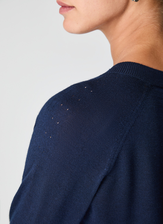 Pullover V-Ausschnitt 1/1 Arm Bright Night Frontansicht