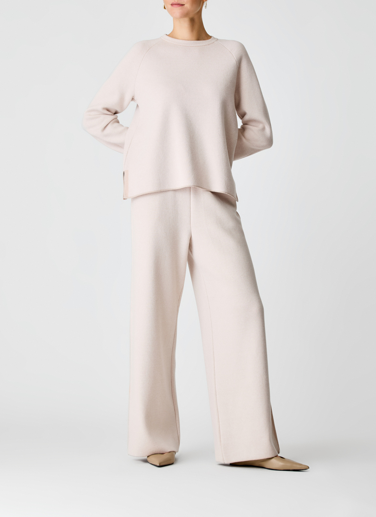 Pullover Rundhals 1/1 Arm, Sand Detailansicht 1