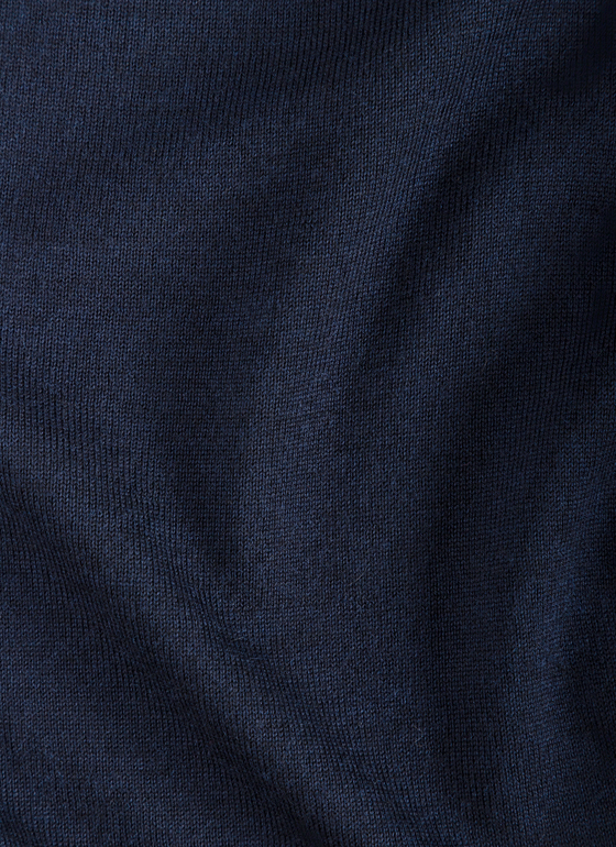 Pullover Rollkragen 1/2 Arm Dark Denim Frontansicht